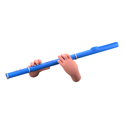 Flute 3D Icon 3D Graphic