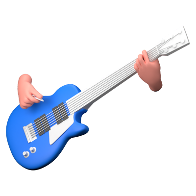 guitarra icono 3d 3D Graphic