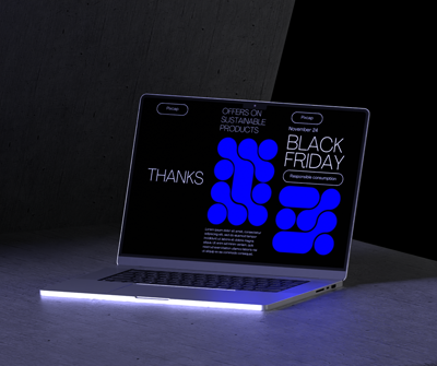 Dark-themed Apple Devices 3D Mockup 3D Template