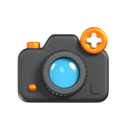 Add Photo Animated 3D Icon 3D Graphic