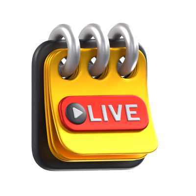 Scheduled Live Animated 3D Icon 3D Graphic