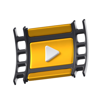 No Video Animated 3D Icon 3D Graphic