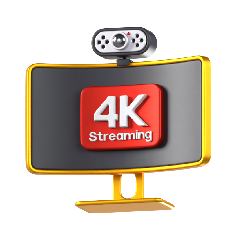 Streaming-Einrichtung Animiertes 3D-Symbol 3D Graphic