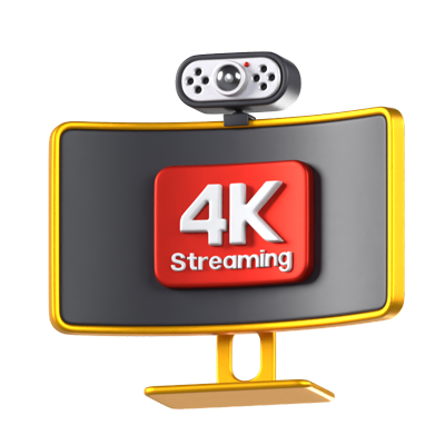 ícone 3d animado de configuração de streaming 3D Graphic