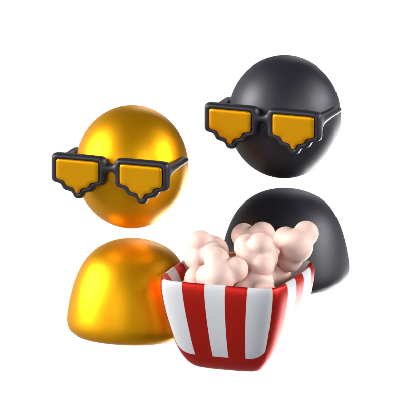 Watch With Friends Animiertes 3D-Symbol 3D Graphic