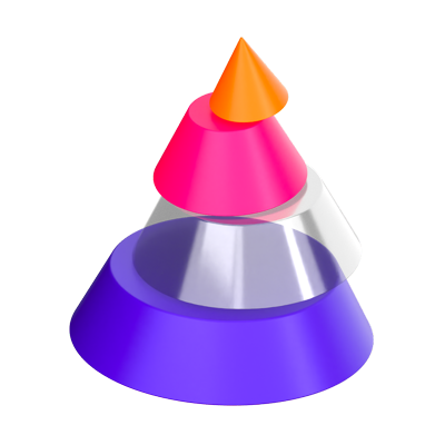 Pyramid Chart 3D Icon 3D Graphic