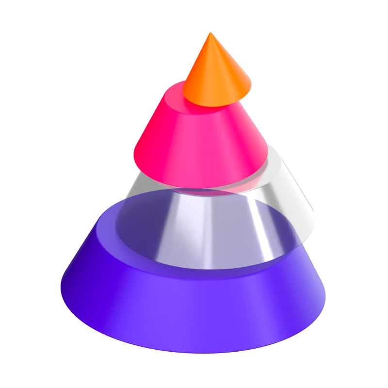 Pyramid Chart 3D Icon 3D Graphic