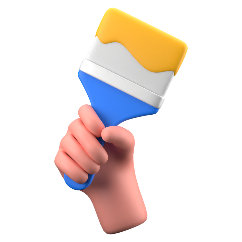 Paint Brush 3D Icon