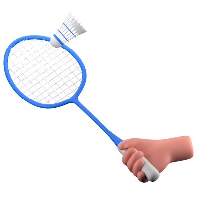 Badminton 3D-Symbol 3D Graphic