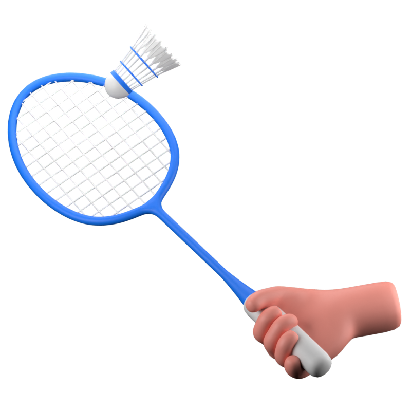 Badminton 3D Icon 3D Graphic