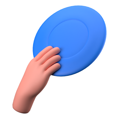 icono 3d del frisbee 3D Graphic