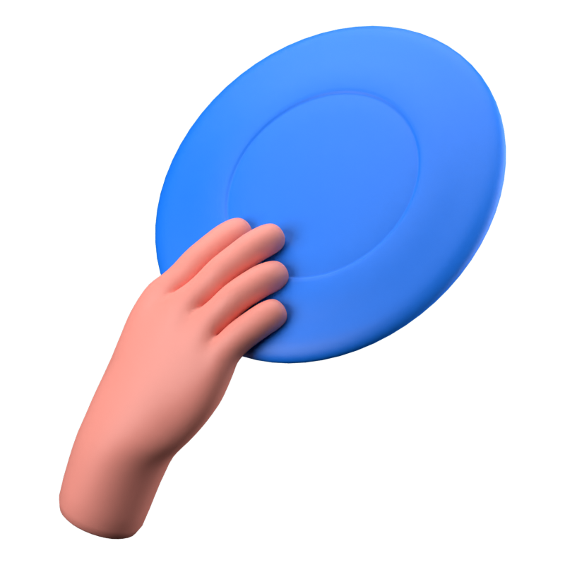 Icono 3D del frisbee 3D Graphic