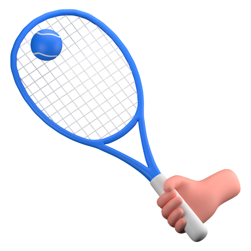 Tennis 3D-Symbol 3D Graphic