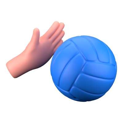 Volleyball 3D-Symbol 3D Graphic