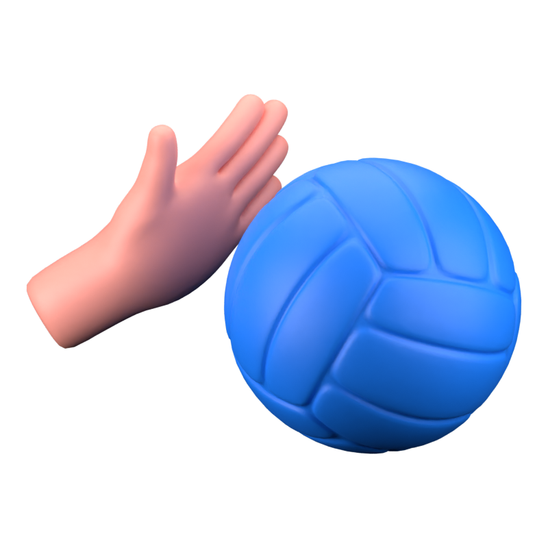 Icono 3D de voleibol 3D Graphic