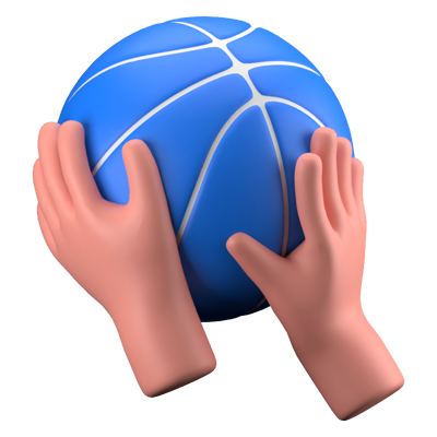 Baloncesto Icono 3D 3D Graphic