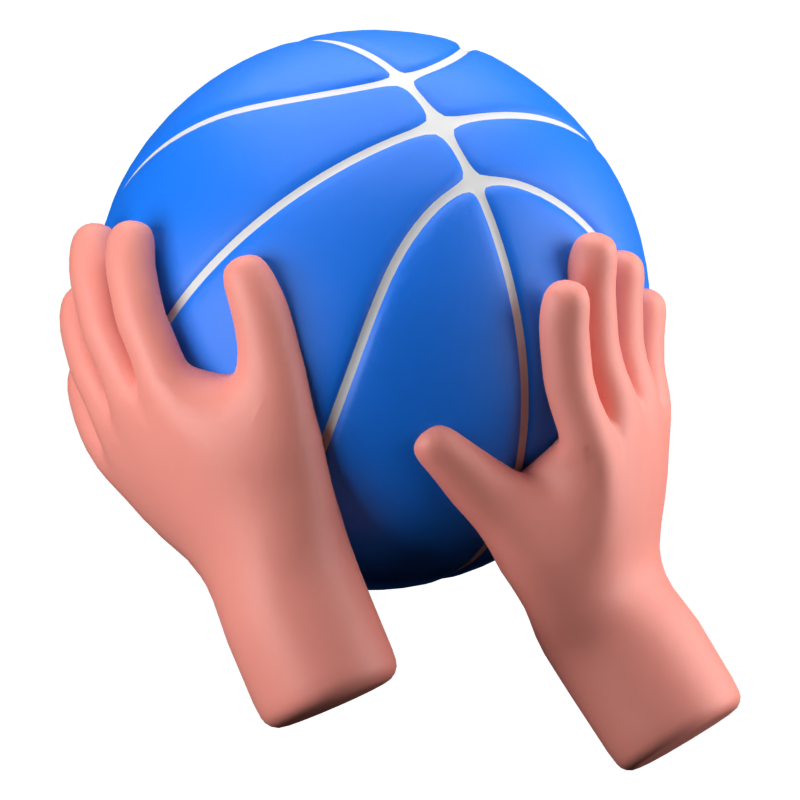 Basketball 3D-Symbol