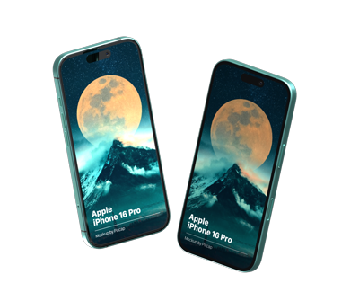 iPhone 16 Isolated 3D Animated Mockup 3D Template