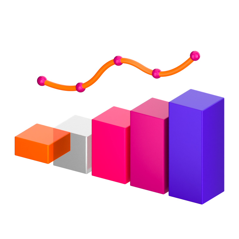 Balkengrafik 3D-Symbol 3D Graphic