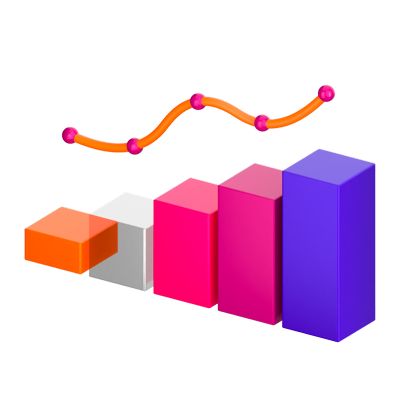 Balkengrafik 3D-Symbol 3D Graphic