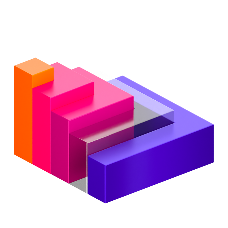 Diagrama de escalera Icono 3D