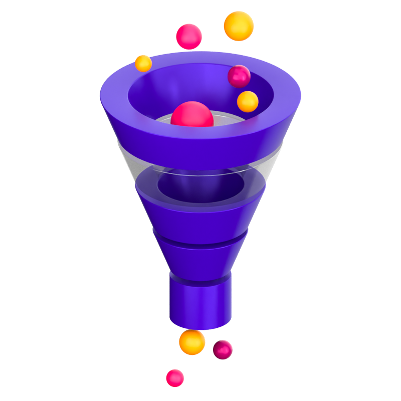 Funnel 3D Icon 3D Graphic