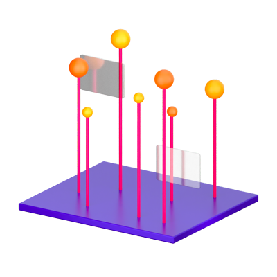 Icono 3D de diagrama de dispersión 3D Graphic