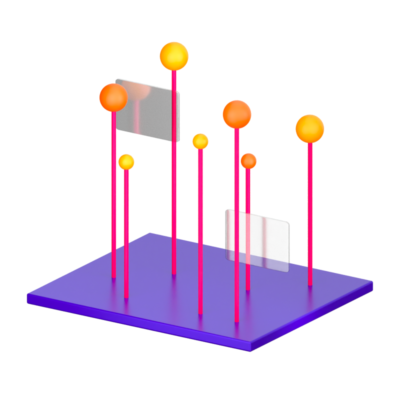 Icono 3D de diagrama de dispersión 3D Graphic