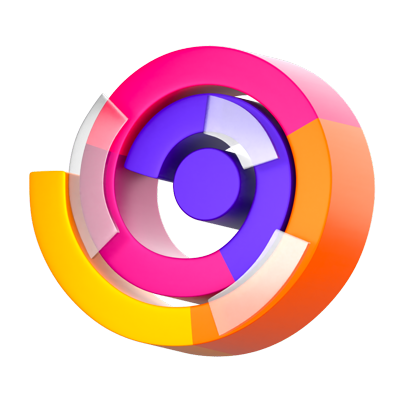 Spirale Histogramm 3D-Symbol 3D Graphic