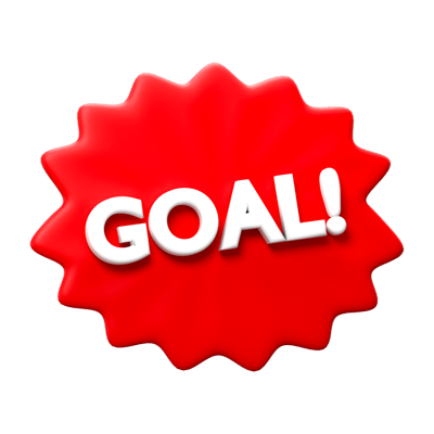 Goal 3D Icon 3D Graphic