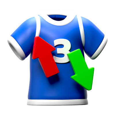 Spieler Untertitelung 3D Icon 3D Graphic