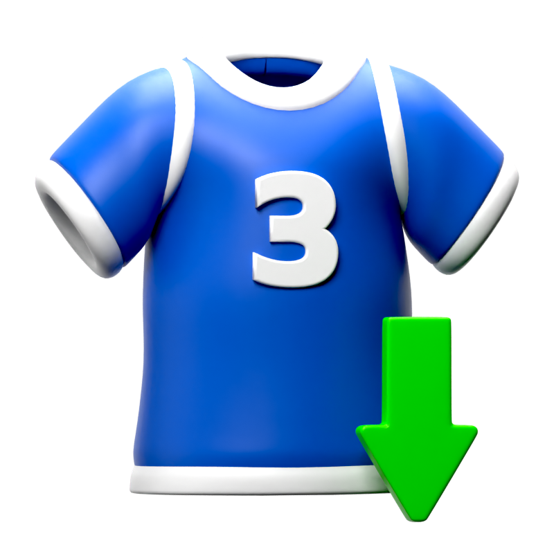 Spieler in 3D-Symbol 3D Graphic