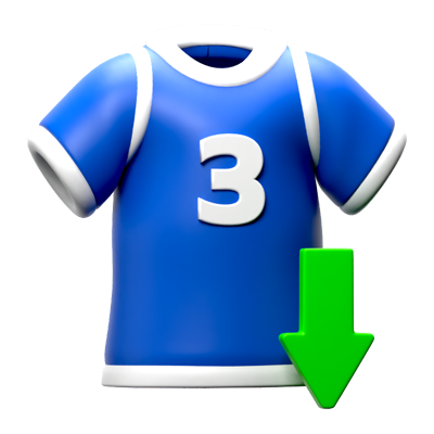 Spieler in 3D-Symbol 3D Graphic