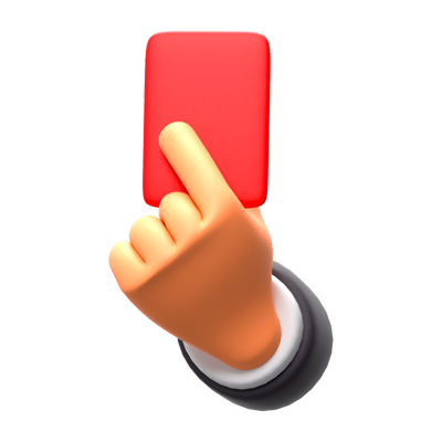 Red Card 3D Icon 3D Graphic