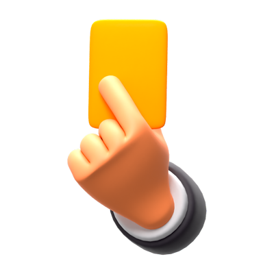 Yellow Card 3D Icon 3D Graphic