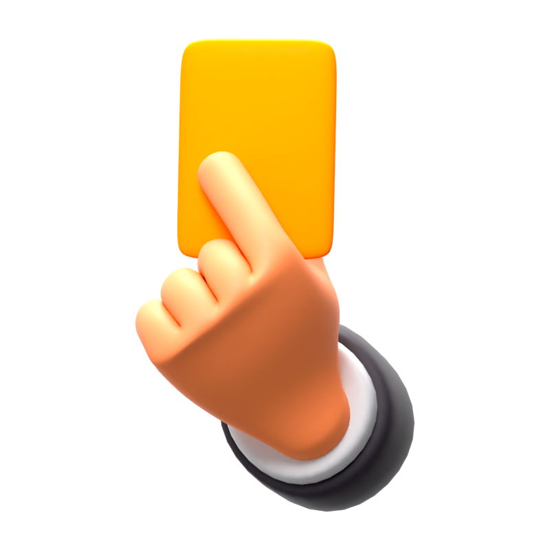 Yellow Card 3D Icon 3D Graphic