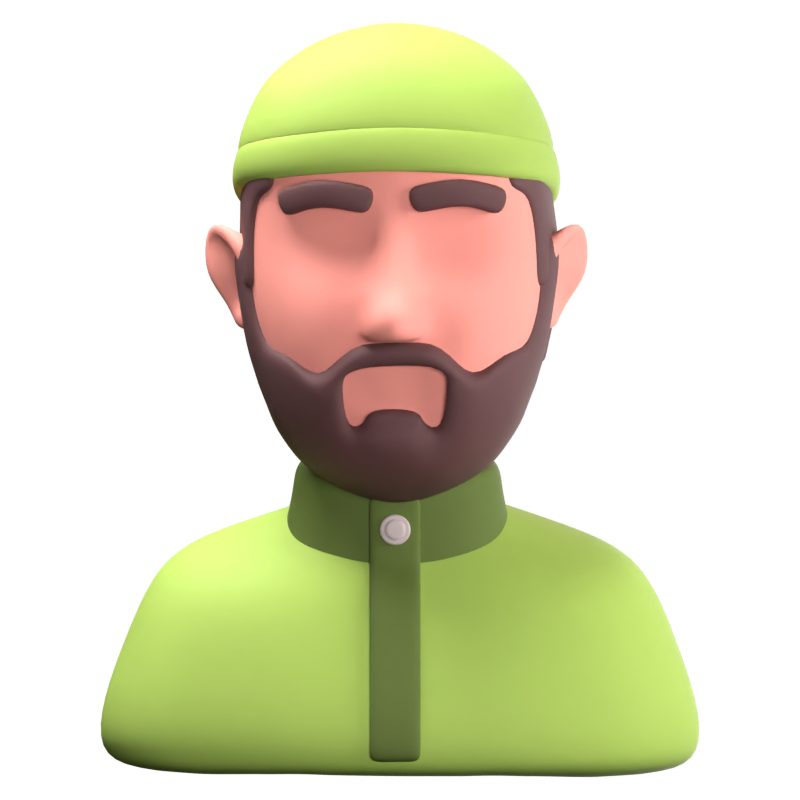 Islamic Man 3D Icon 3D Graphic