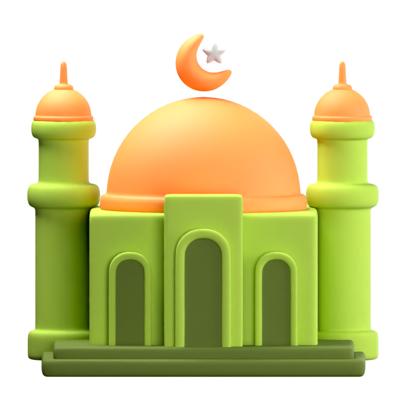 Moschee 3D-Symbol 3D Graphic