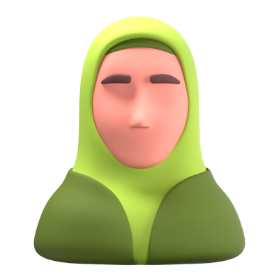 Islamic Woman 3D Icon 3D Graphic