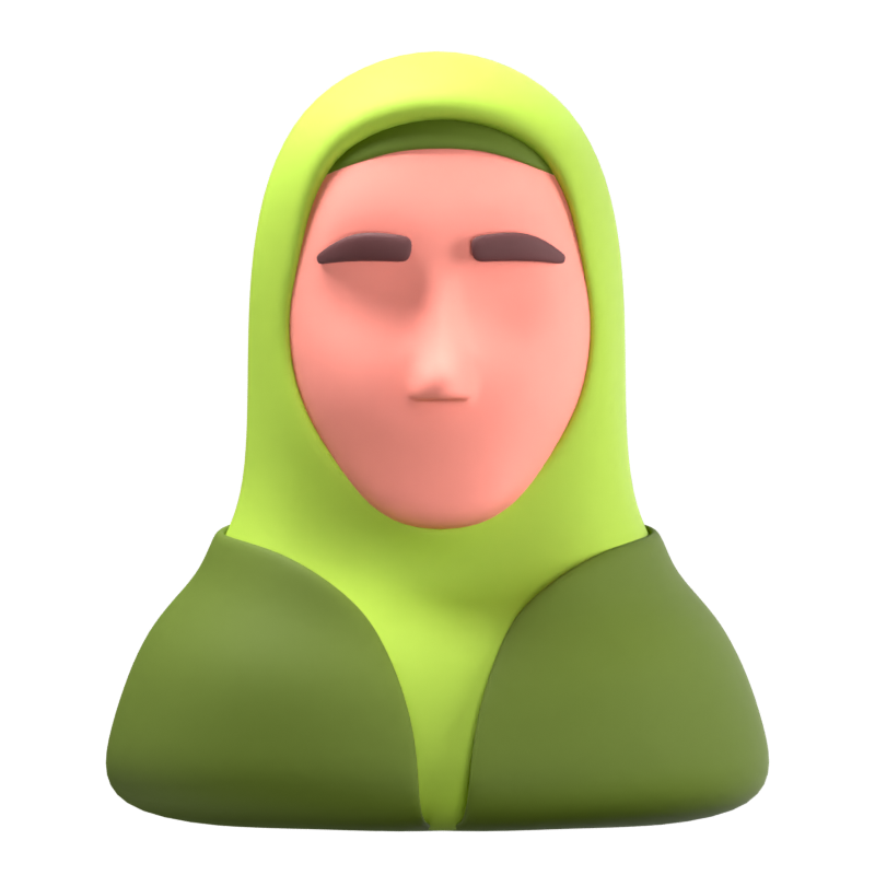 Islamic Woman 3D Icon 3D Graphic