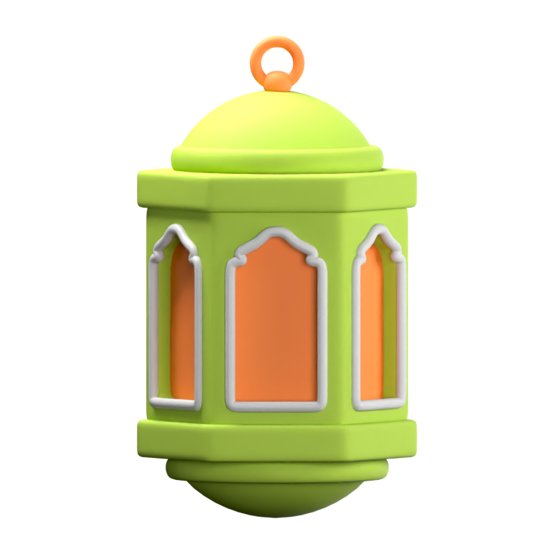 Islamic Lantern 3D Icon