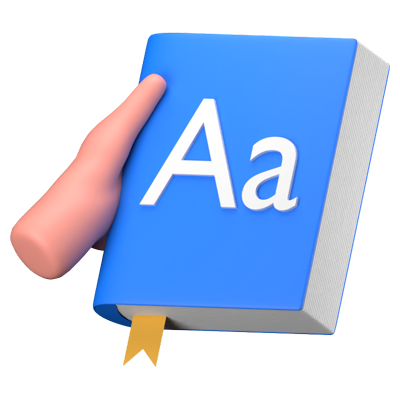 Dictionary 3D Icon 3D Graphic