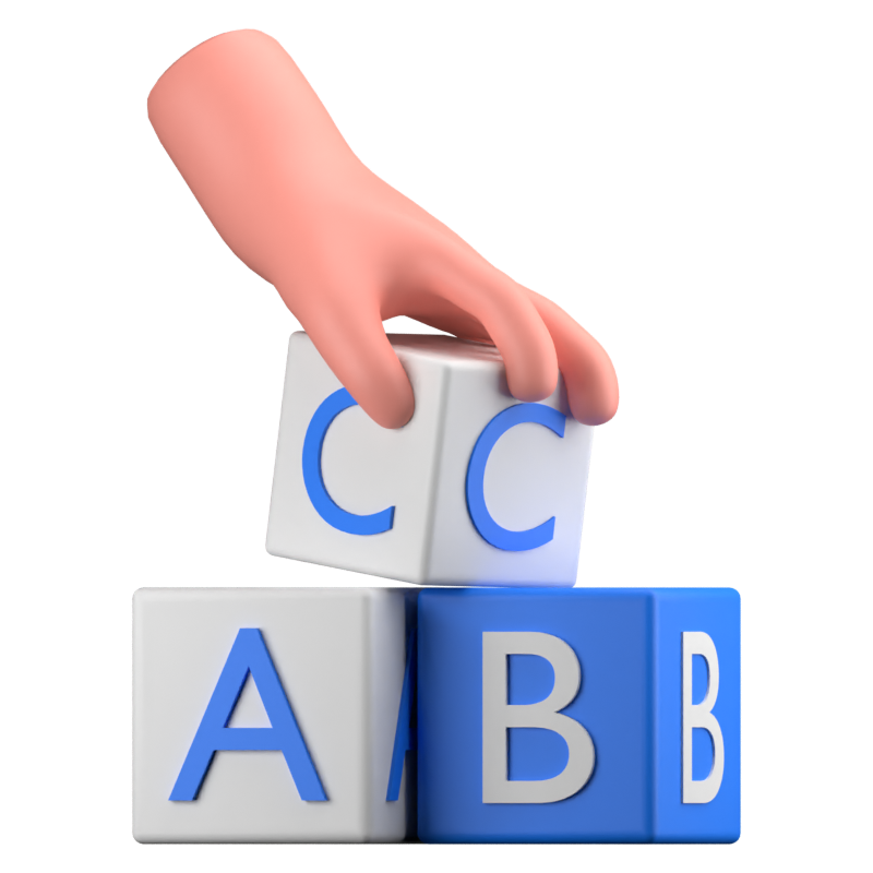 ABC Block 3D Icon