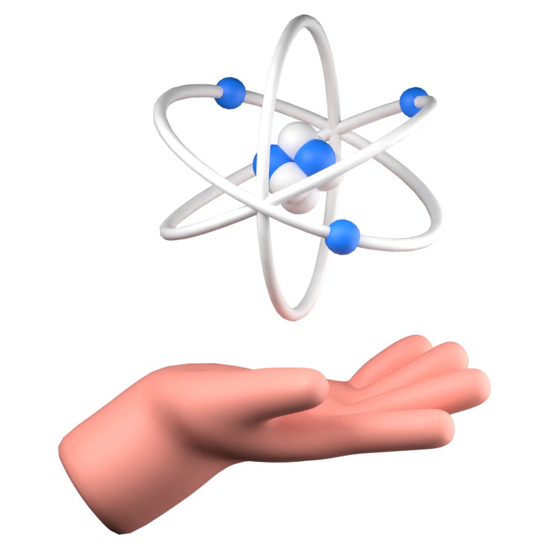 Atom 3D-Symbol 3D Graphic