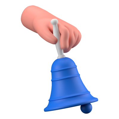 School Bell 3D Icon 3D Graphic