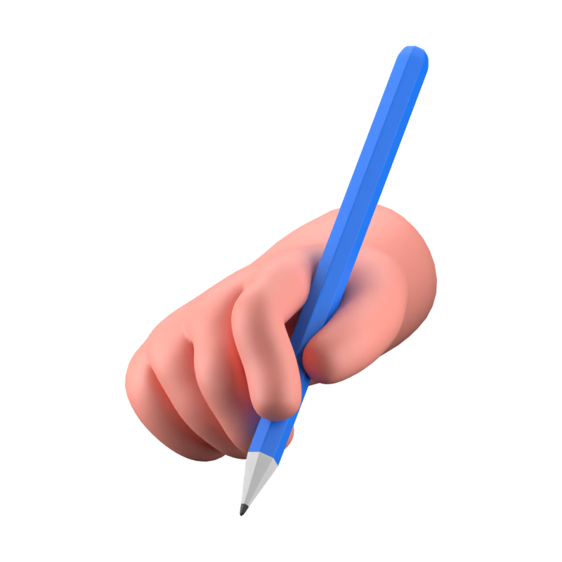 Bleistift 3D-Symbol 3D Graphic