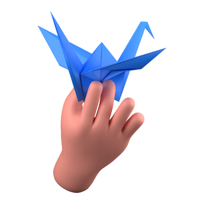 Origami 3D Icon 3D Graphic