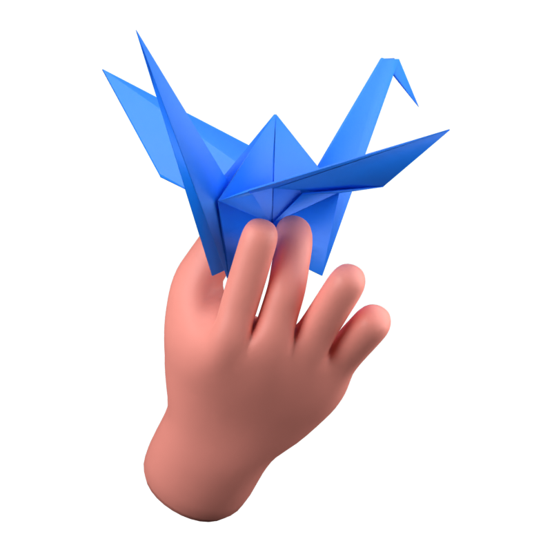 Origami 3D Icon 3D Graphic