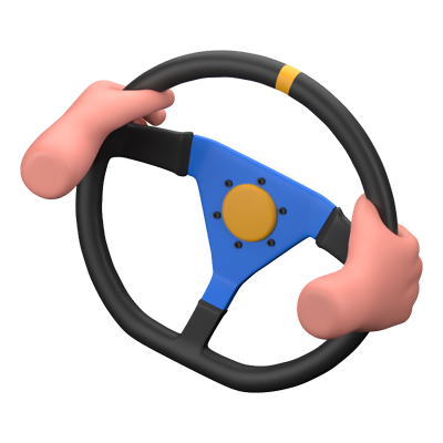 Driving 3D Icon 3D Graphic