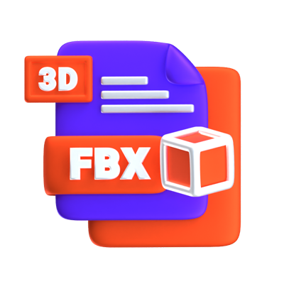 FBX File Extension 3D Icon 3D Graphic